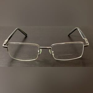 Runway Metal Eyeglass Frames Men’s Eyewear Run111 Silver 53-19-140 Half Rim